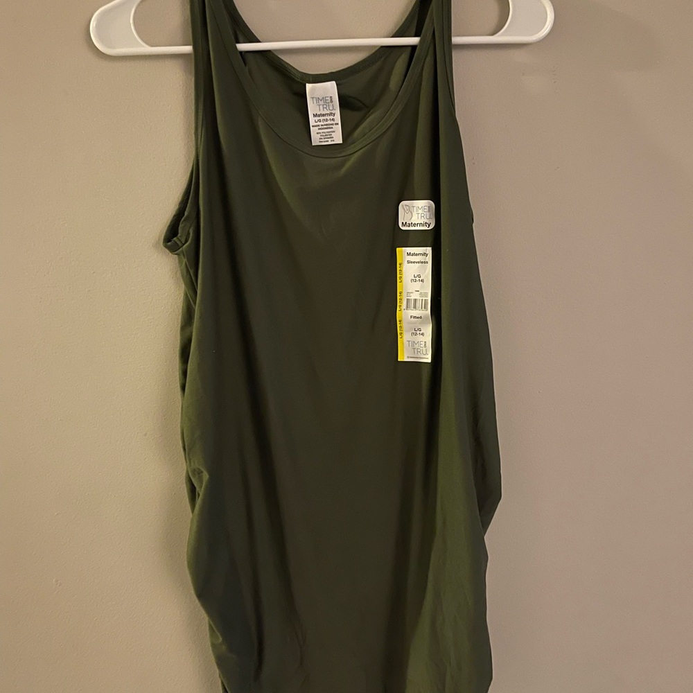 Green maternity tank, new with tags!